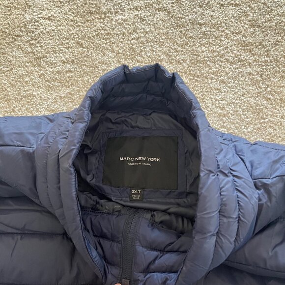 NWT Marc New York Blue Lightweight Puffer Vest 3XL - Picture 2 of 10